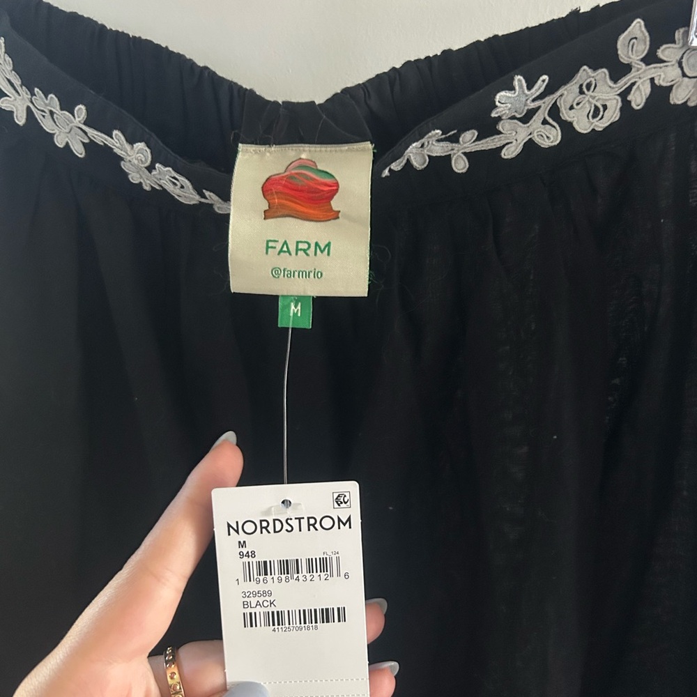 Farm Rio Embroidered Ruffle Maxi Skirt - Picture 3 of 4